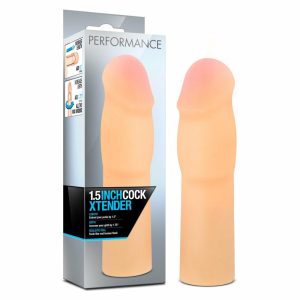 Penis Extenders | Beige Cock Xtender: 1.5-Inch Penis Extender – Made with Ultra Soft X5® Plus & Sensa Feel® Realistic Technology Dildos Penis Extenders