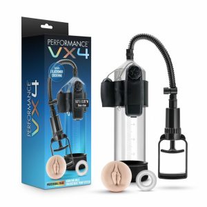 Penis Pumps | VX4 Male Enhancement Clear/Black Vibrating Pump For Penis Penis Pumps