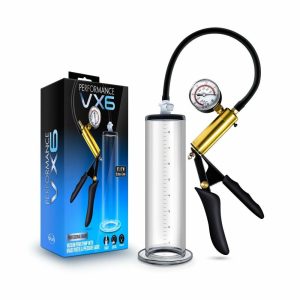 Penis Pumps | VX6 Vacuum With Brass Pistol & Pressure Gauge Clear Pump For Penis Penis Pumps