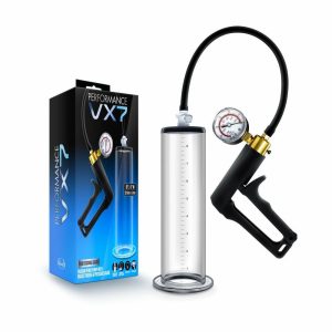 Penis Pumps | VX7 Vacuum With Brass Trigger & Pressure Gauge Clear Pump For Penis Penis Pumps