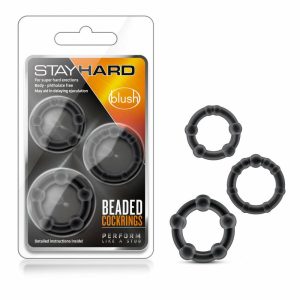 Penis Rings | Black Beaded Penis Rings (3-Sizes) For Penis Penis Rings