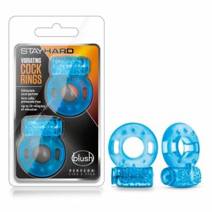 Penis Rings | Blue Vibrating Penis Rings (2-Pack) For Penis Penis Rings