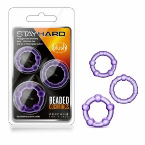 Penis Rings | Clear Purple Beaded Penis Rings (3-Sizes) For Penis Penis Rings