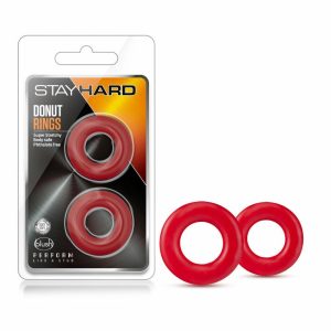 Penis Rings | Red Donut Penis Rings (2-Pack) For Penis Penis Rings