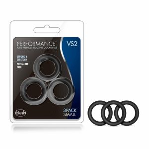 Penis Rings | VS2: Black Small Penis Rings (3-Pack) – Made with Puria™ Silicone For Penis Penis Rings