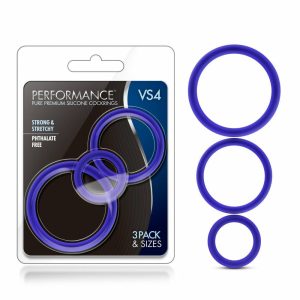 Penis Rings | VS4: Indigo Penis Ring Set (3-Sizes) – Made with Puria™ Silicone For Penis Penis Rings