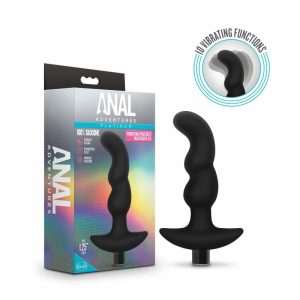 Prostate Stimulation | Prostate Massager 03  Black 6-Inch Vibrating Rechargeable Anal Plug Anal Prostate Stimulation