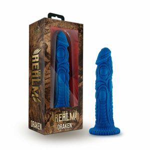 Silicone Dildos | Draken Blue 7.5-Inch Long Dildo With Suction Cup Base Dildos Silicone Dildos