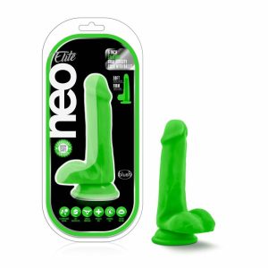 Silicone Dildos | Neon Green: 6.5-Inch Long Dildo – Made with Purio™ Silicone & SensaFeel® Dual Density Realistic Technology Dildos Silicone Dildos