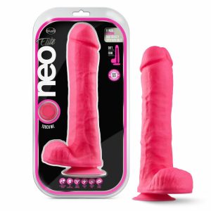 Silicone Dildos | Neon Pink: 11.5-Inch Long Dildo – Made with Purio™ Silicone & SensaFeel® Dual Density Realistic Technology Dildos Silicone Dildos