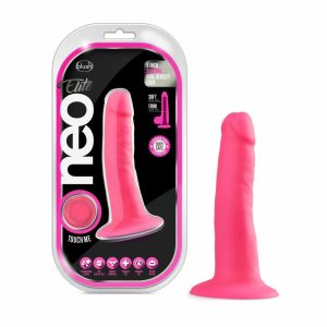 Silicone Dildos | Neon Pink: 5.5-Inch Long Dildo – Made with Purio™ Silicone & SensaFeel® Dual Density Realistic Technology Dildos Silicone Dildos