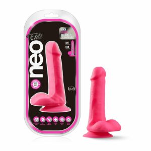 Silicone Dildos | Neon Pink: 6.5-Inch Long Dildo – Made with Purio™ Silicone & SensaFeel® Dual Density Realistic Technology Dildos Silicone Dildos