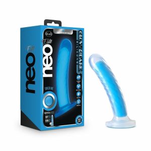 Silicone Dildos | Tao Glow In The Dark Neon Blue: 7-Inch Long Dildo – Made with Purio™ Silicone & SensaFeel® Dual Density Realistic Technology Dildos Silicone Dildos