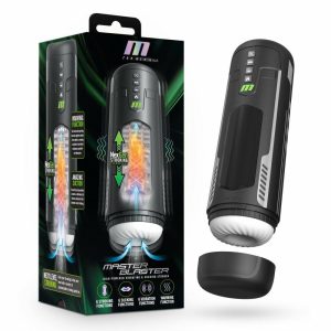 Strokers & Masturbators | Master Blaster – Vibrating, Stroking & Sucking Automatic Male Masturbator With Warming Technology – Black For Penis Strokers & Masturbators