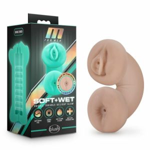 Strokers & Masturbators | Soft & Wet Double Trouble Glow in the Dark Realistic Vanilla Masturbator / Stroker For Penis Strokers & Masturbators