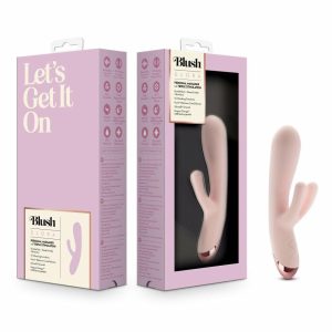 Strong Vibrators | Elora 8 Inch G Spot Clitoral Triple Stimulation Puria® Silicone Rabbit Vibrator With 10 RumboTech™ Modes – Pink Strong Vibrators Strong Vibrators