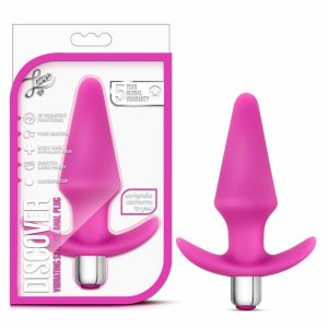 Vibrating Anal Toys | Discover Pink 5-Inch Vibrating Anal Plug With Handle Vibrators Vibrating Anal Toys