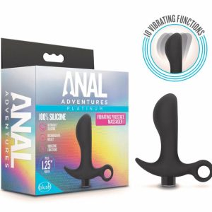 Vibrating Anal Toys | Prostate Massager 01 Curved Black 4.25-Inch Vibrating Rechargeable Anal Plug Vibrating Anal Toys Vibrating Anal Toys