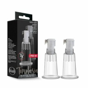 Vulva Pump Accessories | Nipple Pumping Cylinders Set of 2 Clear Pump Pumps Vulva Pump Accessories