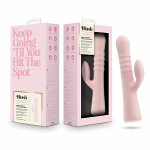 Waterproof Vibrators | Jaymie 9.25 Inch G Spot Clitoral Dual Stimulation Rabbit Vibrator In Pink – 10 Vibration Modes – Soft Silicone Vibrators Waterproof Vibrators