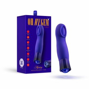 Waterproof Vibrators | Mystery: 5.5 Inch Warming G Spot Stimulation Vibrator in Sapphire with Powerful RumboTech™ Technology Vibrators Waterproof Vibrators