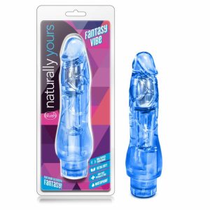 Couple’s Vibrators | Fantasy Vibe Realistic Blue 8.5-Inch Long Vibrating Dildo Couple's Vibrators Couple's Vibrators