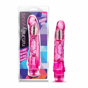 Couple’s Vibrators | Mambo Vibe Realistic Curved Pink 9-Inch Long Vibrating Dildo Couple's Vibrators Couple's Vibrators